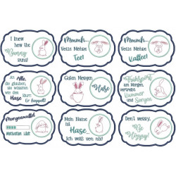 Stickserie - ITH Mug Rugs Bunnies